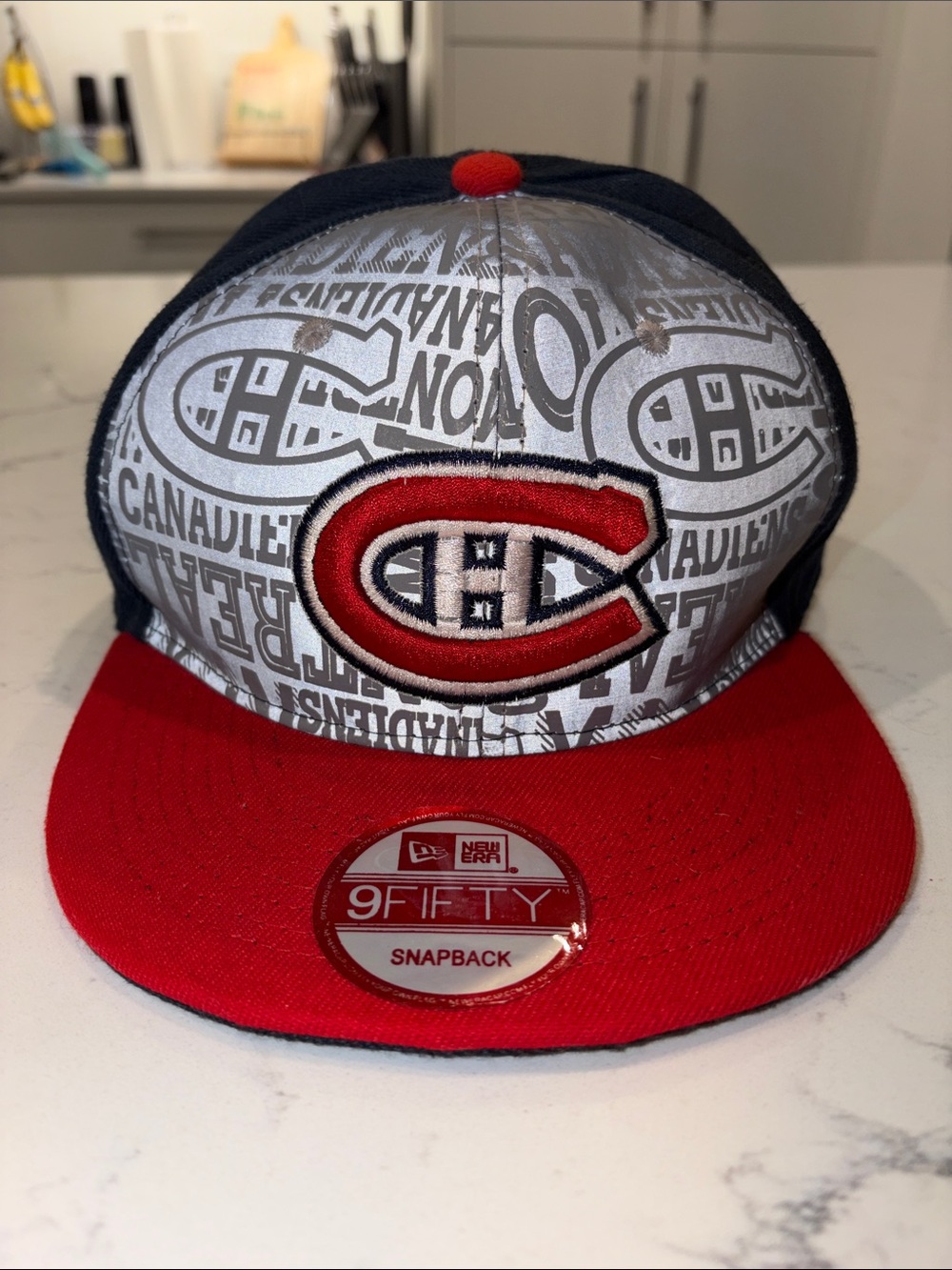 New Era Montreal Canadiens Red, Gray & Navy Snapback Hat